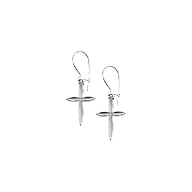 These lovely 14k gold cross earrings are simply beautiful. Polished to a brilliant shine.