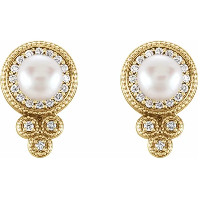 These freshwater cultured pearl earrings are perfect worn alone or paired with a pearl necklace for a posh look.