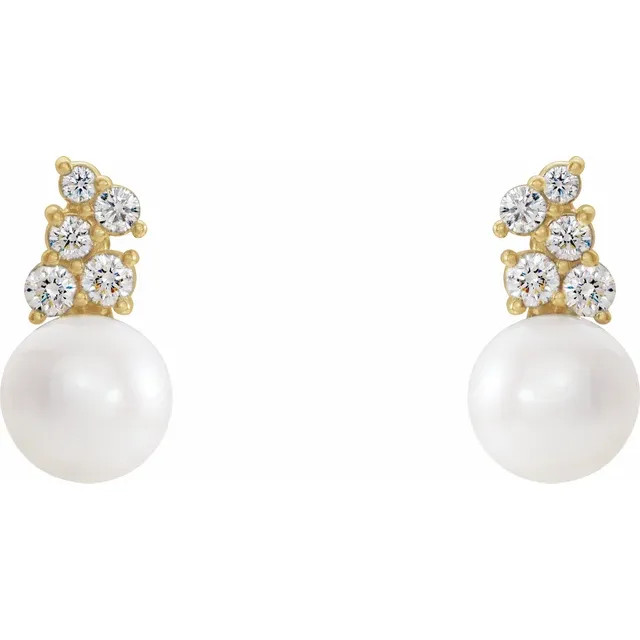 These freshwater cultured pearl earrings are perfect worn alone or paired with a pearl necklace for a posh look.