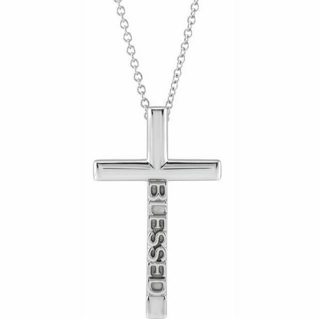 Faith and fashion meet in this cross pendant. A meaningful and significant gift for that special person who is not afraid to show the love for their faith. 