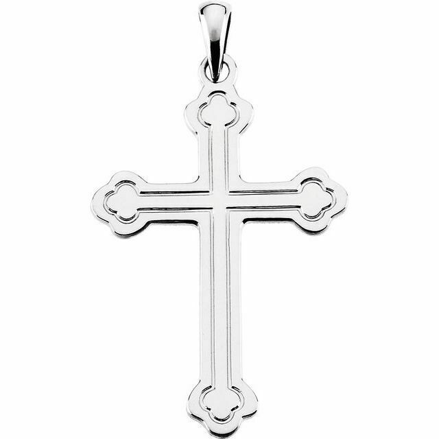 A timeless symbol of faith, this cross pendant necklace is a versatile choice that can be worn with a variety of looks.