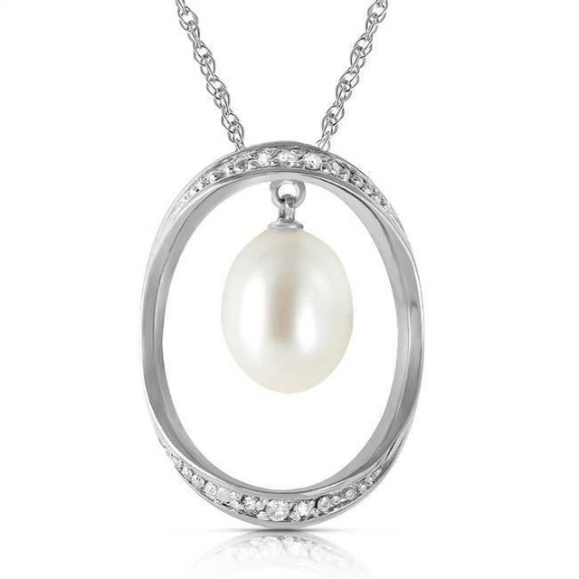  This gorgeous, affordable pearl necklace is perfect for you or a loved one. Forged by hand with passion and precision, this piece is a pure example of how beautiful it is when gemstones and gold come together to form exquisite jewelry that will dazzle the eye and last for generations to come. Available in 14K yellow, white or rose gold.