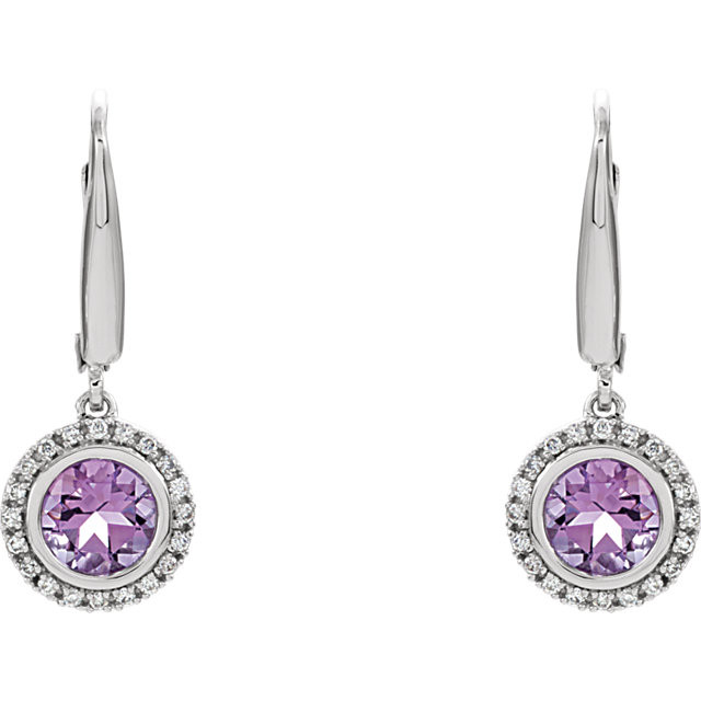 Product Specifications

Quality: 14K White Gold

Jewelry State: Complete With Stone

Diamond Total Carat Weight: 1/6

Stone Type: Amethyst

Stone Shape: Round

Stone Size: 06.00 x 06.00 mm

Length: 25.75 mm

Width: 9.44

Thickness: 4.45 mm

Weight: 2.67 Grams

Finished State: Polished