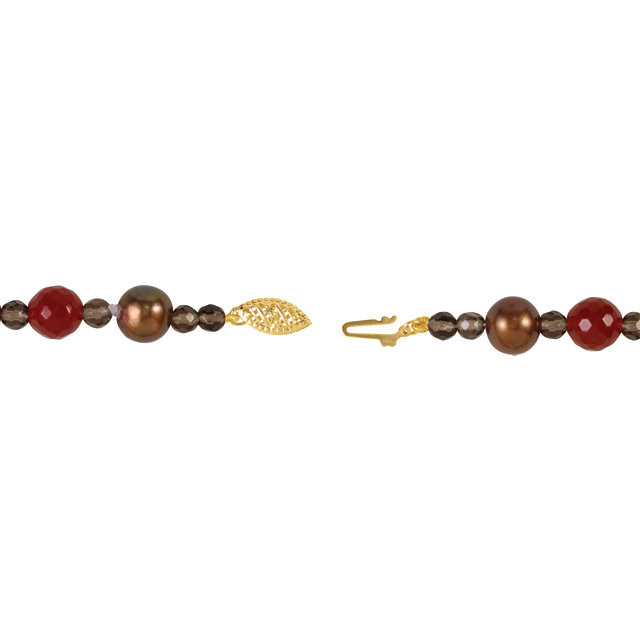 Product Specifications

Quality: 14K Yellow Gold

Jewelry State: Complete With Stone

Gemstone Shape: Various

Gemstone Type: Gemstone & Chocolate Pearl

Weight: 0.65 grams

Length: 18.00 Inch Chain

Finished State: Polished