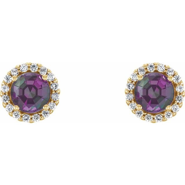 The perfect gift for her June birthday, these alexandrite earrings offer eye-catching style