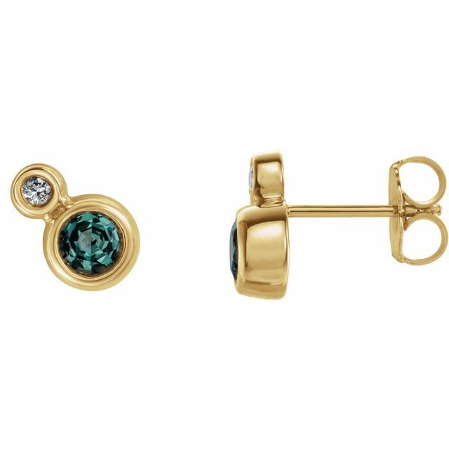 The perfect gift for her June birthday, these alexandrite earrings offer eye-catching style