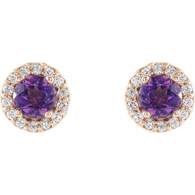 Keep life colorful with the happy hue and standout style of these amethyst gemstone earrings.