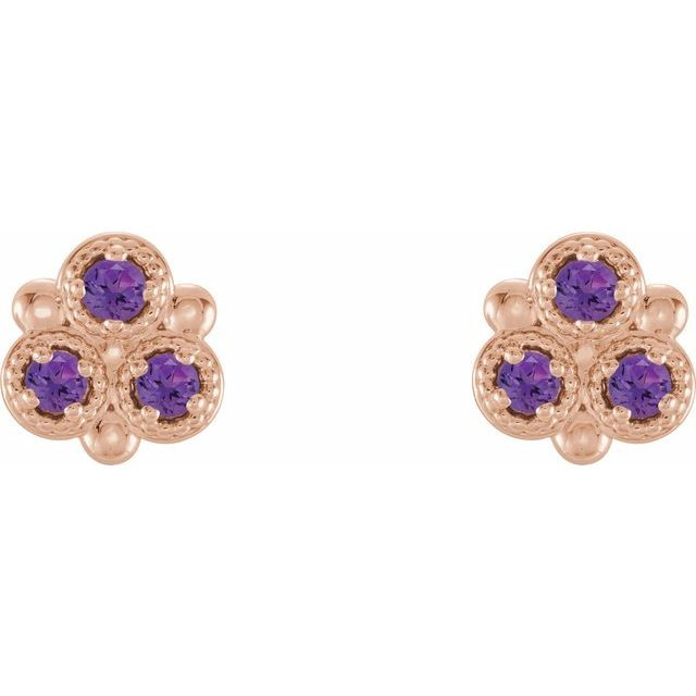 Keep life colorful with the happy hue and standout style of these amethyst gemstone earrings.