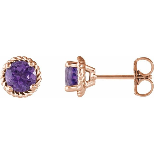 Keep life colorful with the happy hue and standout style of these amethyst gemstone earrings.