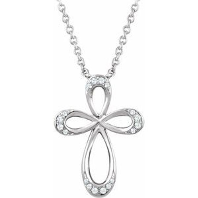 Simple and stylish, this cross pendant is a sparkling reflection of her faith.