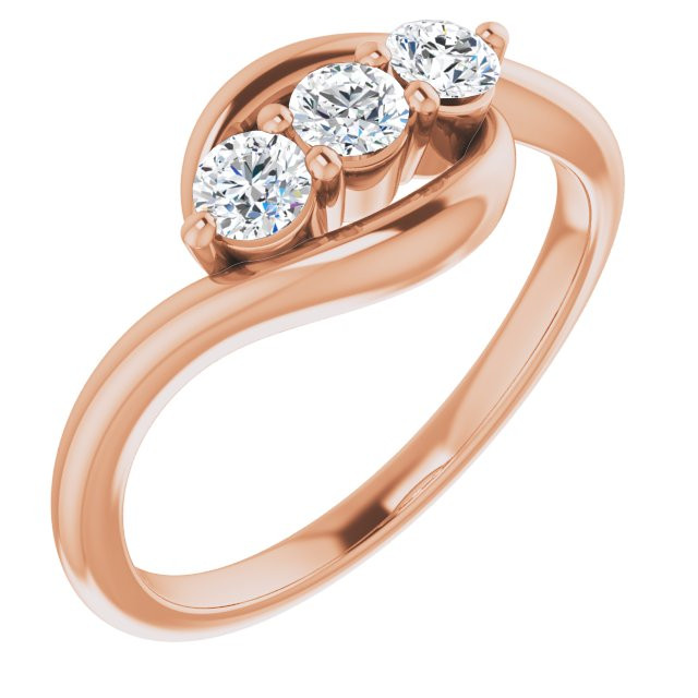 A three-stone ring, also known as a trilogy or trinity ring, symbolizes the past, present, and future of a relationship. The center stone represents the present, while the side stones represent cherished memories from the past and the promise of a future together.