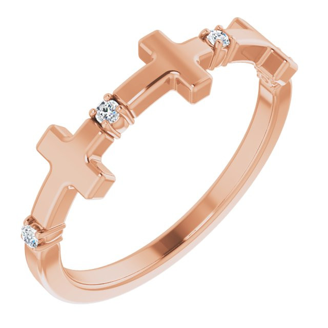 Faith meets fashion in this diamond cross ring.
