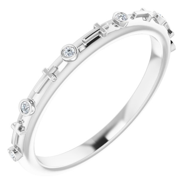 Faith meets fashion in this diamond cross ring.
