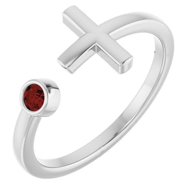 Express your faith with this sterling silver cross ring