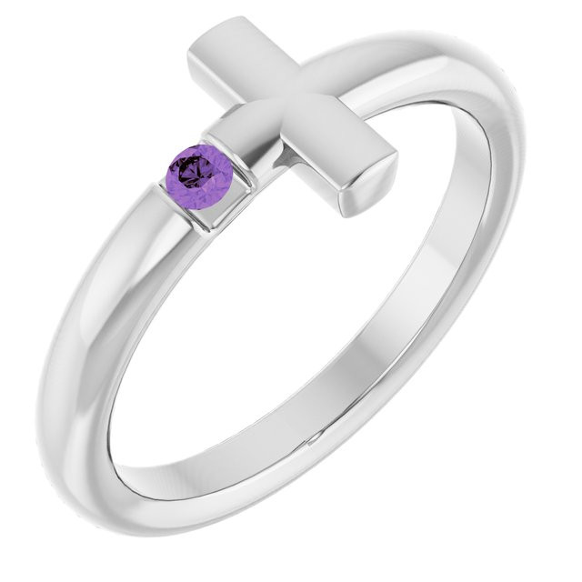 Express your faith with this sterling silver cross ring