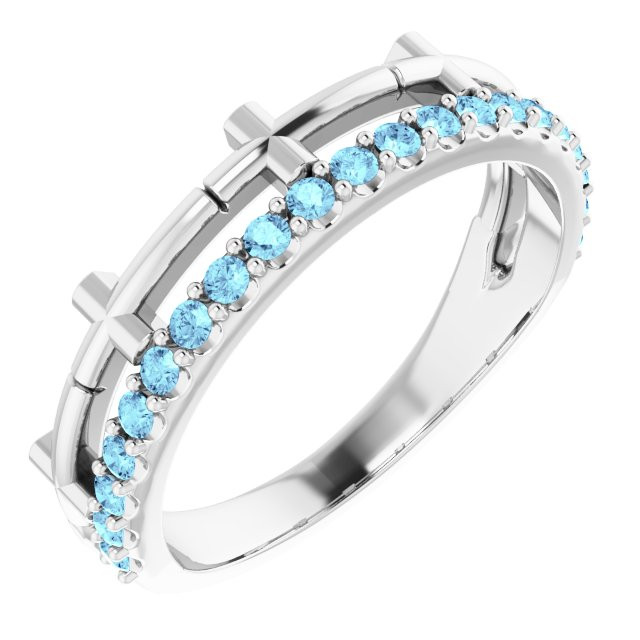 Express your faith with this platinum cross ring.