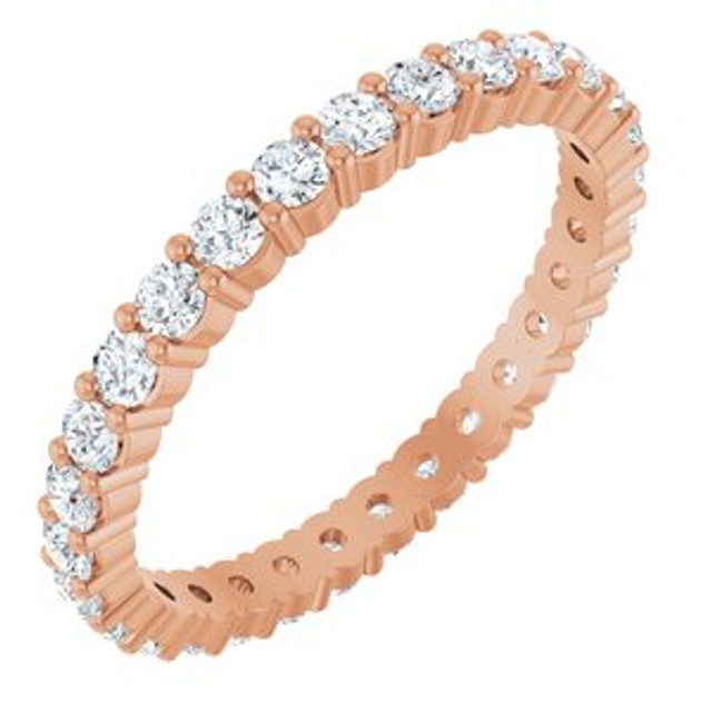 As bold as your love, this diamond eternity band adds sparkle to your celebration.