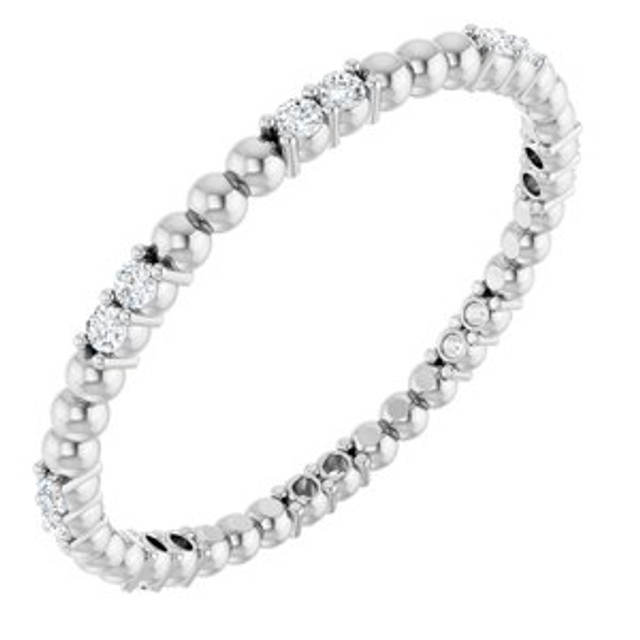 As bold as your love, this diamond eternity band adds sparkle to your celebration.