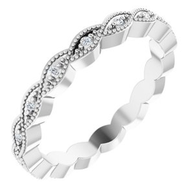 As bold as your love, this diamond eternity band adds sparkle to your celebration.