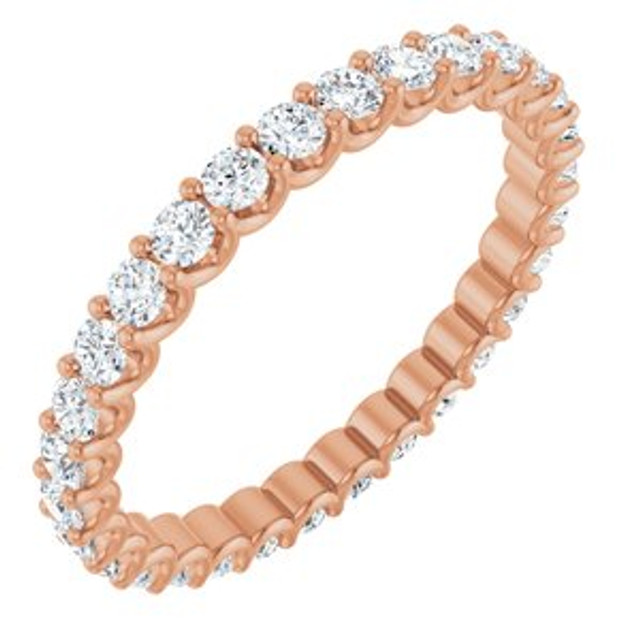 As bold as your love, this diamond eternity band adds sparkle to your celebration.