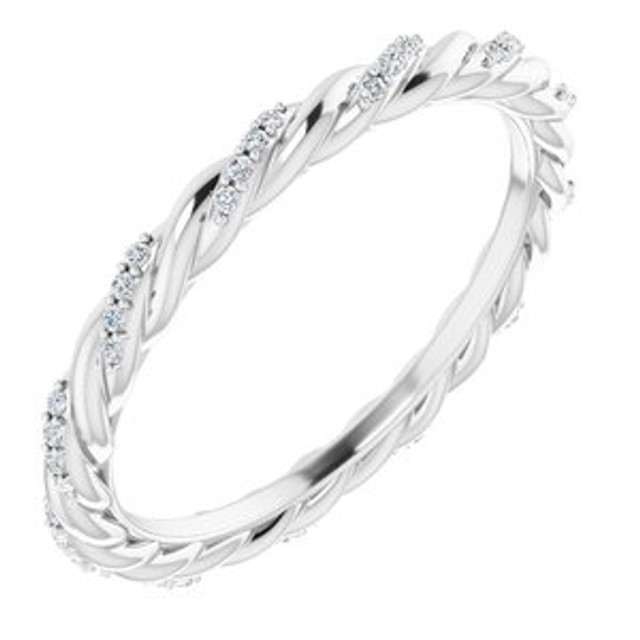 As bold as your love, this diamond eternity band adds sparkle to your celebration.