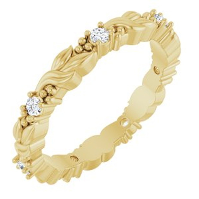 As bold as your love, this diamond eternity band adds sparkle to your celebration.