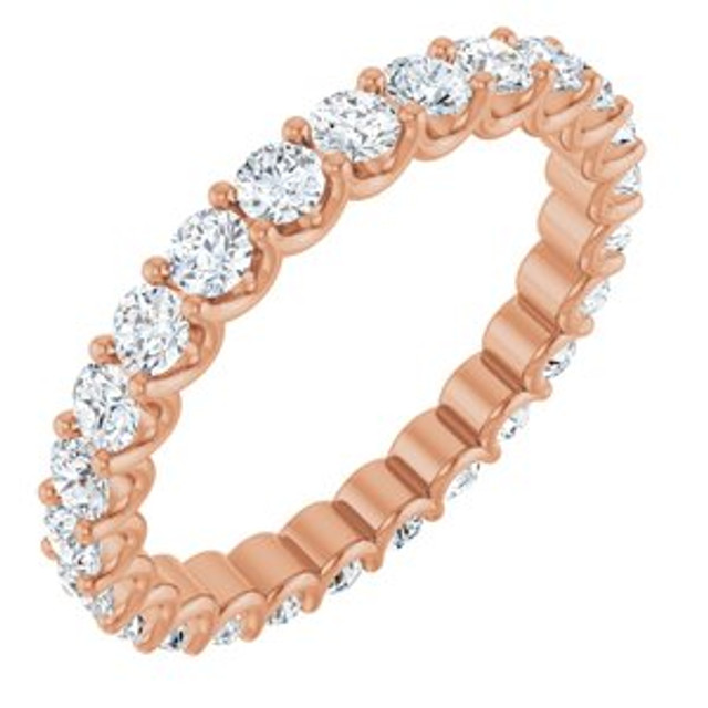 As bold as your love, this diamond eternity band adds sparkle to your celebration.