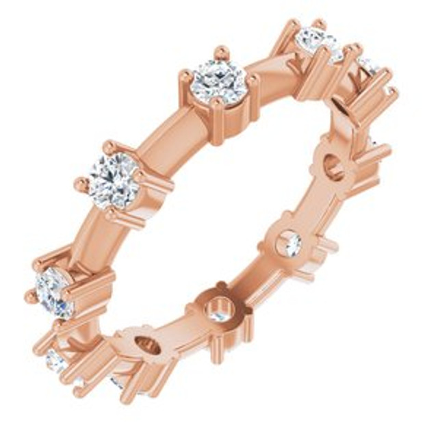 As bold as your love, this diamond eternity band adds sparkle to your celebration.