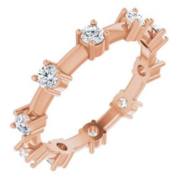 As bold as your love, this diamond eternity band adds sparkle to your celebration.