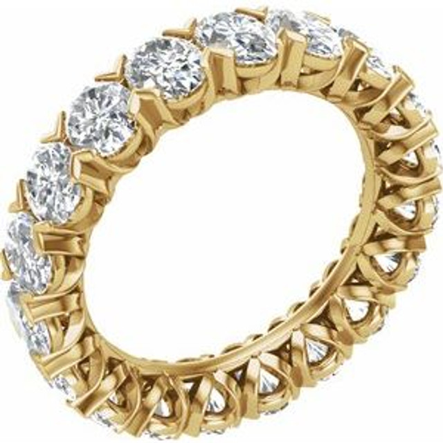 As bold as your love, this diamond eternity band adds sparkle to your celebration.