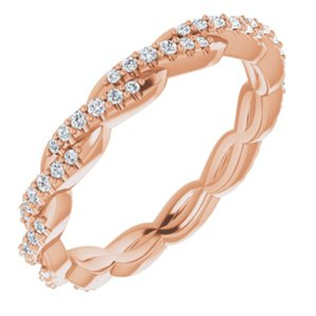 As bold as your love, this diamond eternity band adds sparkle to your celebration.