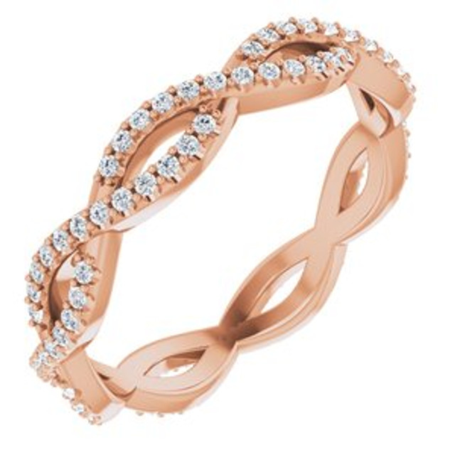 As bold as your love, this diamond eternity band adds sparkle to your celebration.