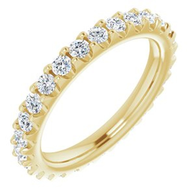 As bold as your love, this diamond eternity band adds sparkle to your celebration.