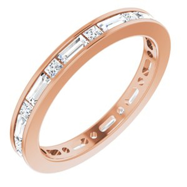 As bold as your love, this diamond eternity band adds sparkle to your celebration.