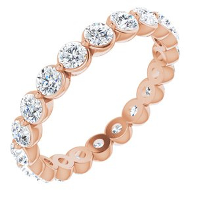 As bold as your love, this diamond eternity band adds sparkle to your celebration.