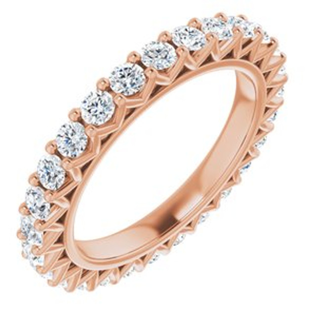As bold as your love, this diamond eternity band adds sparkle to your celebration.