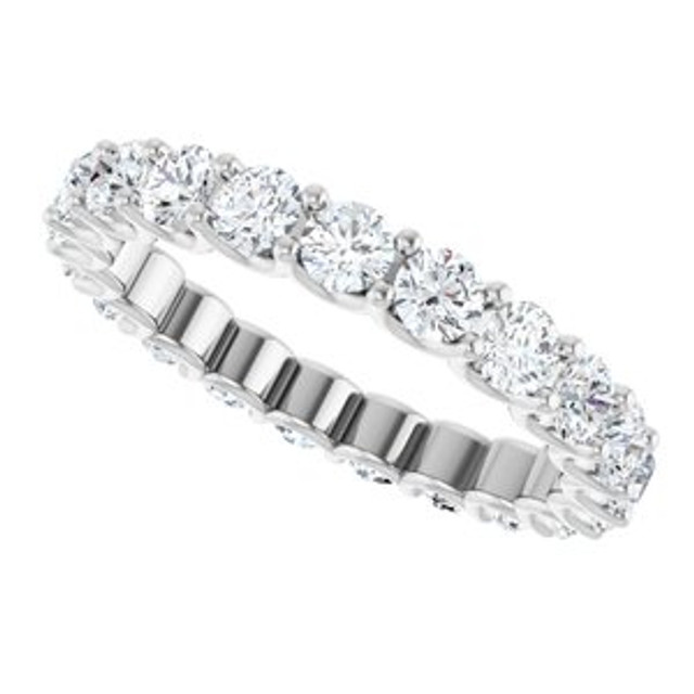 As bold as your love, this diamond eternity band adds sparkle to your celebration.