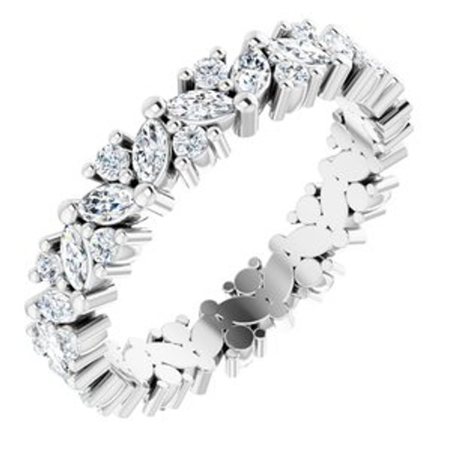 As bold as your love, this diamond eternity band adds sparkle to your celebration.