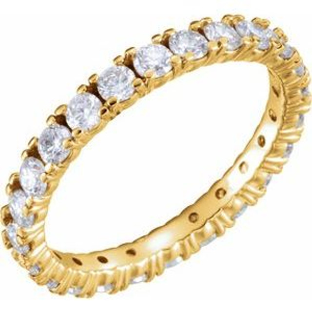 As bold as your love, this diamond eternity band adds sparkle to your celebration.