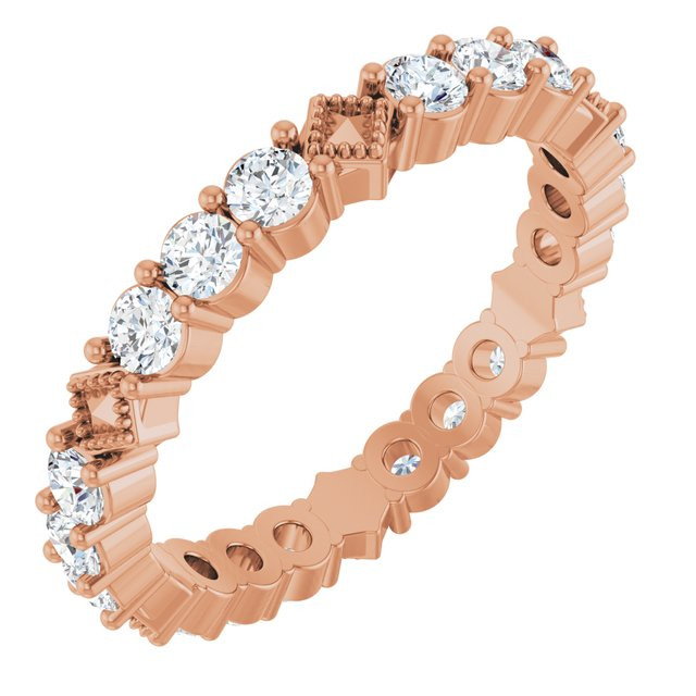 As bold as your love, this diamond eternity band adds sparkle to your celebration.