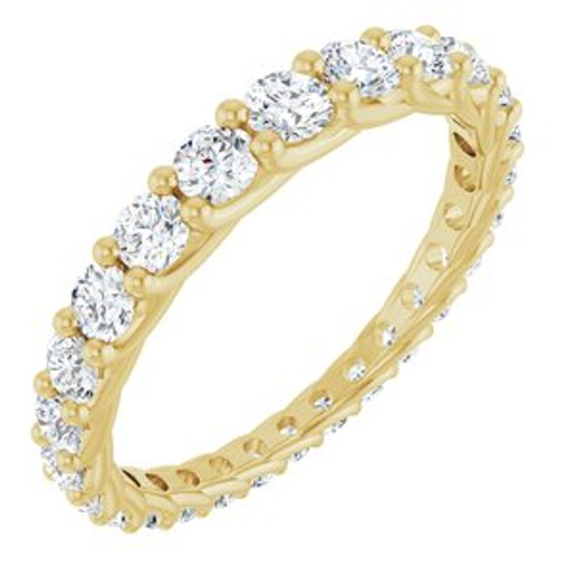 As bold as your love, this diamond eternity band adds sparkle to your celebration.