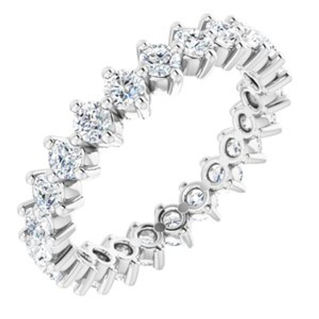 As bold as your love, this diamond eternity band adds sparkle to your celebration.