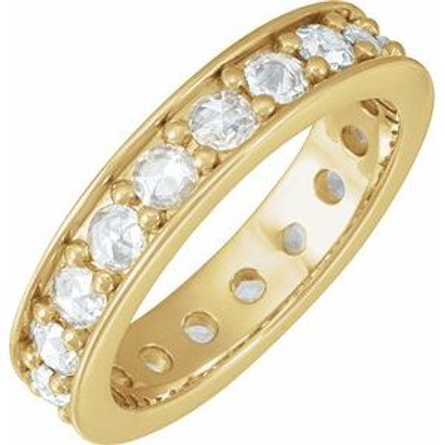 As bold as your love, this diamond eternity band adds sparkle to your celebration.
