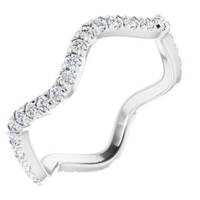 As bold as your love, this diamond eternity band adds sparkle to your celebration.