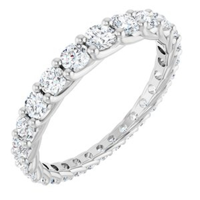 As bold as your love, this diamond eternity band adds sparkle to your celebration.