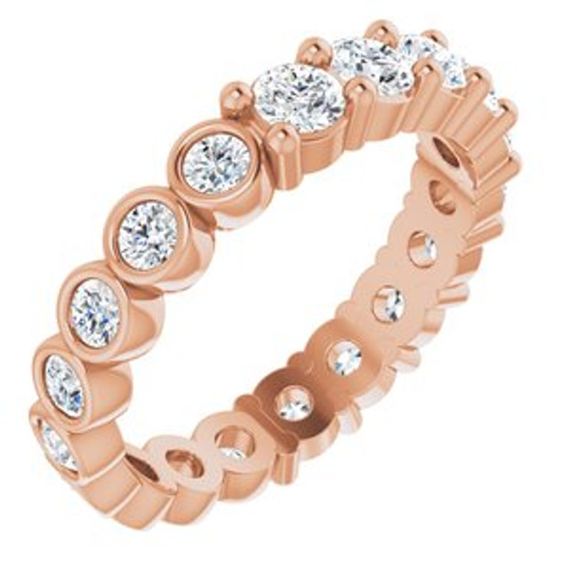 As bold as your love, this diamond eternity band adds sparkle to your celebration.