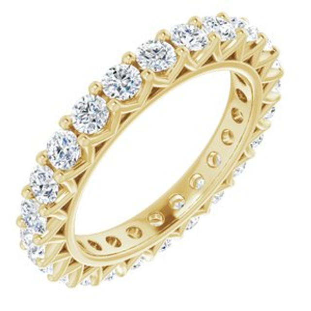 As bold as your love, this diamond eternity band adds sparkle to your celebration.