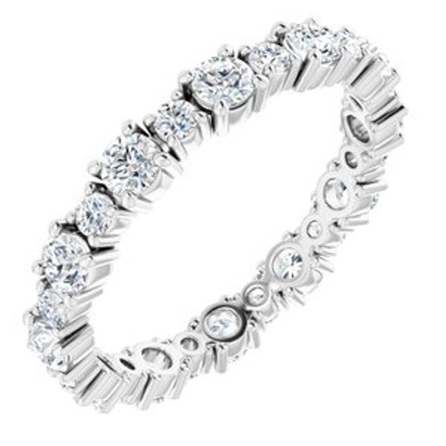 As bold as your love, this diamond eternity band adds sparkle to your celebration.