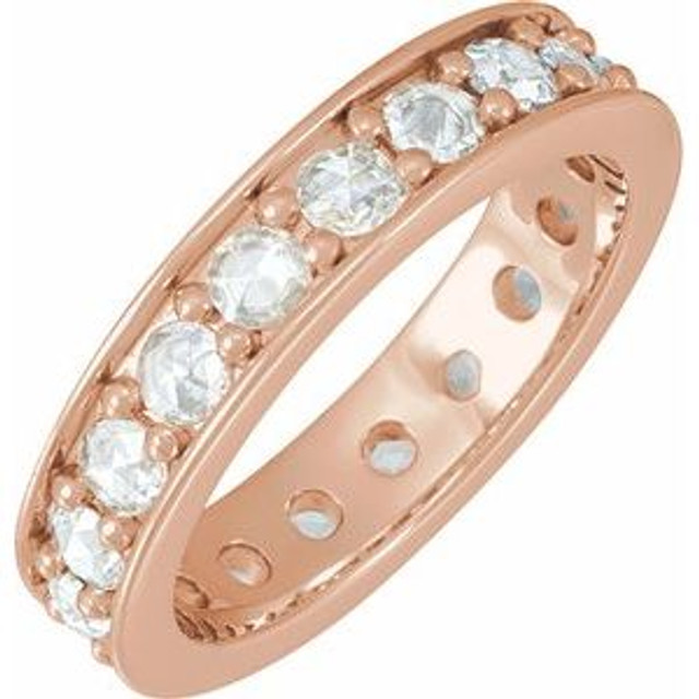 As bold as your love, this diamond eternity band adds sparkle to your celebration.