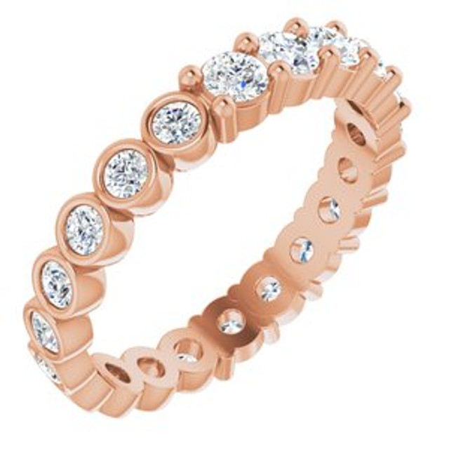 As bold as your love, this diamond eternity band adds sparkle to your celebration.